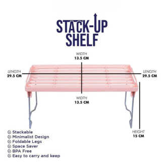 Pack of 2 Stackable Plastic Racks for Space-Saving Storage Solutions Price in Pakistan | LAPTAB