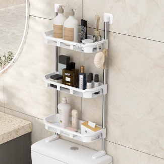 3 Layer Multipurpose Bathroom Rack - No Drilling Adhesive Storage Solution Price in Pakistan | LAPTAB