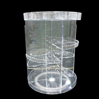 360? Rotating Crystal Makeup Organizer with Adjustable Tray and Large Capacity Price in Pakistan | LAPTAB
