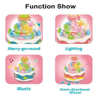 Interactive Electric Cake Toy with Lights, Sounds, and Rotating Unicorns Price in Pakistan | LAPTAB
