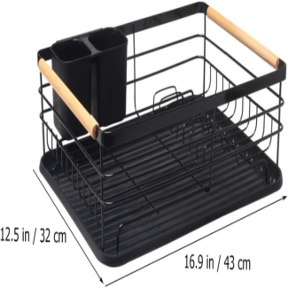 Dish Drying Rack for Kitchen - Rust-Resistant, Large Capacity, Safe Design Price in Pakistan | LAPTAB