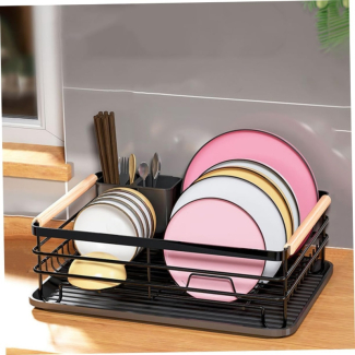 Dish Drying Rack for Kitchen - Rust-Resistant, Large Capacity, Safe Design Price in Pakistan | LAPTAB