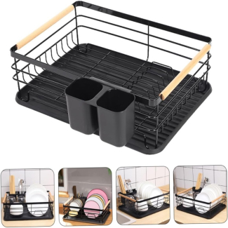 Dish Drying Rack for Kitchen - Rust-Resistant, Large Capacity, Safe Design Price in Pakistan | LAPTAB