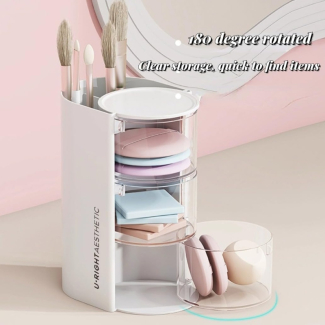 3Layer Makeup Sponge Holder with 360-Degree Rotating Design for Organizing Price in Pakistan | LAPTAB