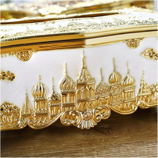 Vintage Acrylic and Alloy Tissue Box Holder - European Design, Multi-Color Price in Pakistan | LAPTAB