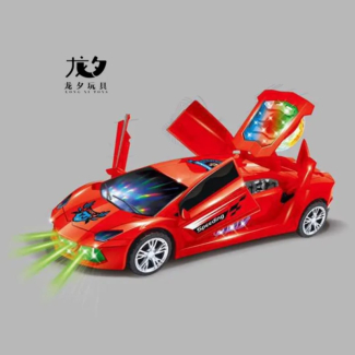 Flashing Lights and Sound Police Toy Car with Automatic Door Switch