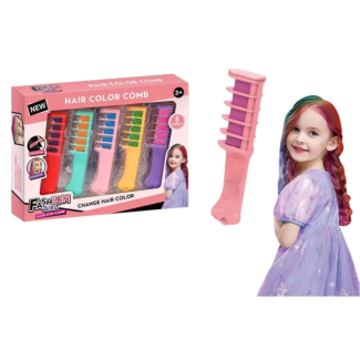 Kids Hair Color Comb Set - 5 Non-Toxic Colors for Easy Styling Price in Pakistan | LAPTAB