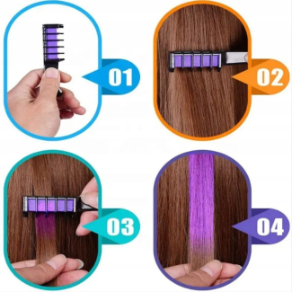 Kids Hair Color Comb Set - 5 Non-Toxic Colors for Easy Styling Price in Pakistan | LAPTAB