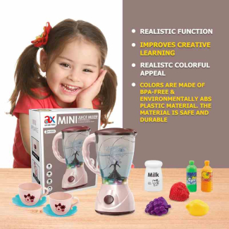 Mini Juice Mixer Toy Set for Kids - Blender, Cups, Fruits, and Straws Price in Pakistan | LAPTAB