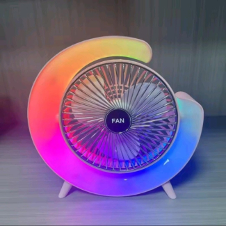 Desk Fans with LED Light - Rechargeable, Versatile, Energy-Efficient Cooling