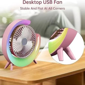 Desk Fans with LED Light - Rechargeable, Versatile, Energy-Efficient Cooling Price in Pakistan | LAPTAB
