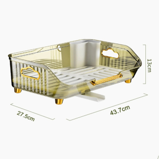 Laptab Acrylic Luxury Dish Drain Rack - Space-Saving Kitchen Organizer Price in Pakistan | LAPTAB
