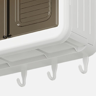 Wall Mounted Cabinet with Magnetic Doors and Hooks for Toiletries Storage Price in Pakistan | LAPTAB