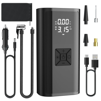 2in1 Wireless Car Air Compressor Mini Electric Pump with USB Power Bank