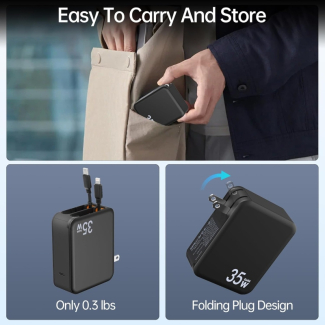 Foldable Travel Charger for Multiple Devices with Retractable Design Price in Pakistan | LAPTAB