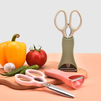 2in1 Peeler and Scissors Set - Versatile Kitchen Tool with Comfortable Grip Price in Pakistan | LAPTAB