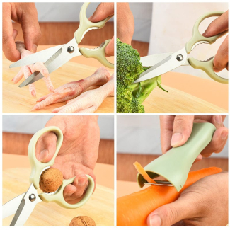 2in1 Peeler and Scissors Set - Versatile Kitchen Tool with Comfortable Grip Price in Pakistan | LAPTAB
