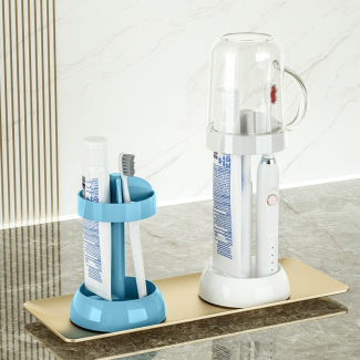 Creative Toothbrush Holder With Mouthwash Cup