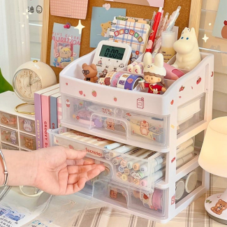 Desk Organizer Multi Grid Drawer Storage Box for Stationery and Makeup Price in Pakistan | LAPTAB