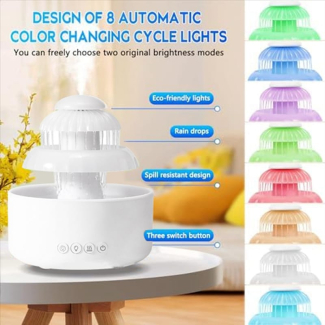 Humidifier Rain Cloud With Color LED Night Light