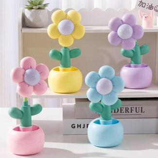 4 colors warm yellow cute cartoon flower night light