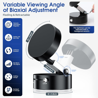 Vacuum Suction Magnetic Phone Holder - Universal Compatibility, Lightweight Design Price in Pakistan | LAPTAB
