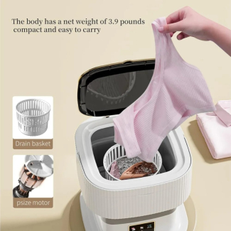 Mini Portable Electric Washing Machine - 11L Capacity for Small Spaces Price in Pakistan | LAPTAB