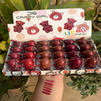 Pack of 6 Cute Teddy Bear Matte Glosses with Long-Lasting Finish Price in Pakistan | LAPTAB