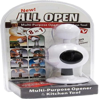 Open 8 in 1 White Multi-purpose Opener and Kitchen Tool for Easy Cooking