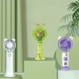 Deer Shape Rechargeable Foldable Hand Fan with 3 Speeds for Travel Price in Pakistan | LAPTAB