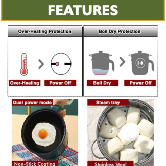Multi-Function Portable Electric Cooker for Easy Meal Prep and Cleanup Price in Pakistan | LAPTAB