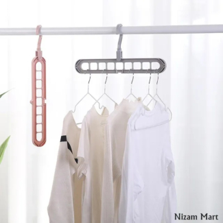 Pack of 5 9 Hole Magic Rotating Hangers for Efficient Wardrobe Organization Price in Pakistan | LAPTAB
