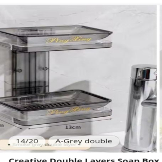 Creative Double Layers Soap Box with Fast Draining Design and Storage Price in Pakistan | LAPTAB