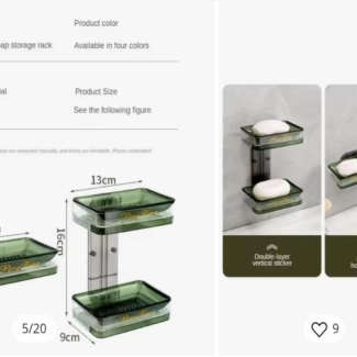 Creative Double Layers Soap Box with Fast Draining Design and Storage Price in Pakistan | LAPTAB