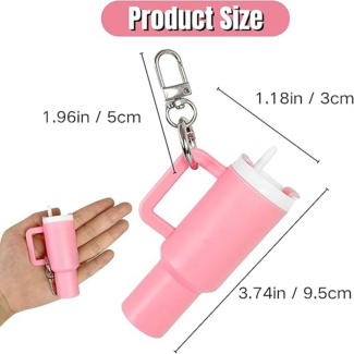 Mini Stanley Style Tumbler Keychain with Storage - Multiple Colors Available Price in Pakistan | LAPTAB