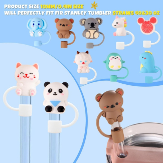 2 PCS Silicone Straw Cover Caps for Stanley Cup - Eco-Friendly & Dishwasher-Safe Price in Pakistan | LAPTAB