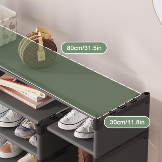 Curtain Shoe Rack for Small Spaces - Stores 18-24 Pairs, Dust-Free Price in Pakistan | LAPTAB
