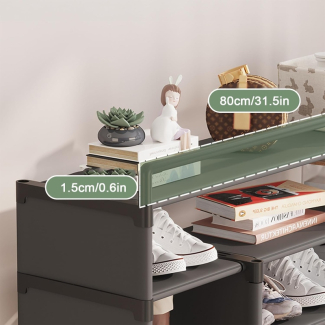 Curtain Shoe Rack for Small Spaces - Stores 18-24 Pairs, Dust-Free Price in Pakistan | LAPTAB