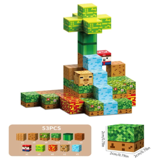 Magnetic Building Blocks Minecraft Pack of 30 Pieces for Kids Price in Pakistan | LAPTAB
