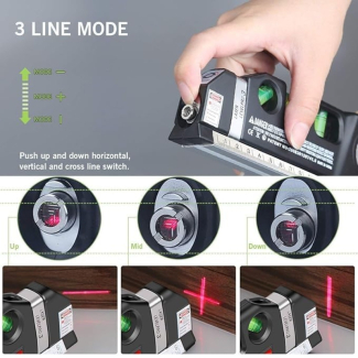 Multipurpose Laser Level with Bubble Level and Measuring Tape for Accurate Hanging Price in Pakistan | LAPTAB
