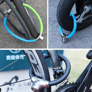 Bicycle Lock Bike Chain Security with 12mm Steel Cable and One-Press Lock