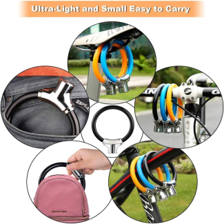Bicycle Lock Bike Chain Security with 12mm Steel Cable and One-Press Lock Price in Pakistan | LAPTAB