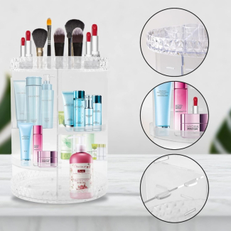 Rotating Crystal Cosmetics Makeup Organizer Box with 360? Spin Design Price in Pakistan | LAPTAB