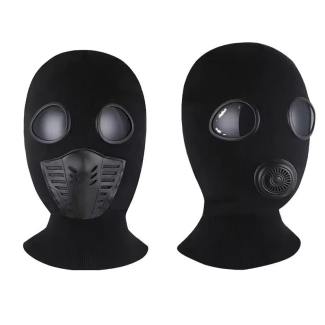 Black Cap Full Face Cover Winter Fleece Knitted Mask
