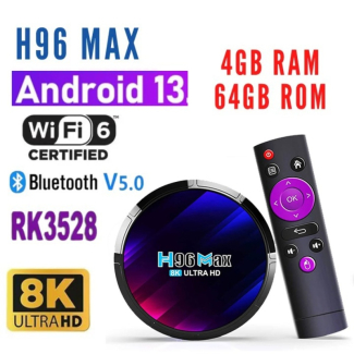 H96 MAX For Led Lcd Android TV 13.0 Version Tv Box 4 64GB