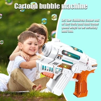 Battery Operated Bubble Gun with Light and Sounds - 2 in 1 Blaster Price in Pakistan | LAPTAB