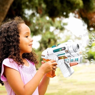 Battery Operated Bubble Gun with Light and Sounds - 2 in 1 Blaster Price in Pakistan | LAPTAB