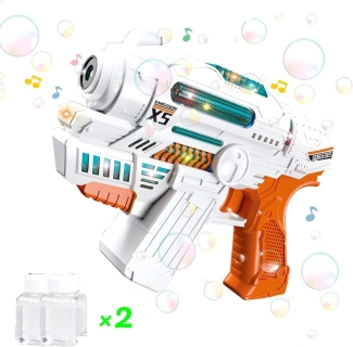 Battery Operated Bubble Gun with Light and Sounds - 2 in 1 Blaster Price in Pakistan | LAPTAB