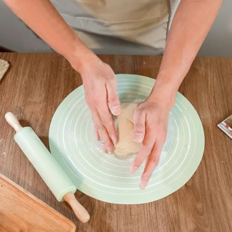 Silicone Dough Mat Rolling Pin Set  Price in Pakistan | LAPTAB