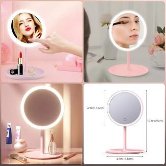  Makeup Mirror Portable 3 Color LED Light